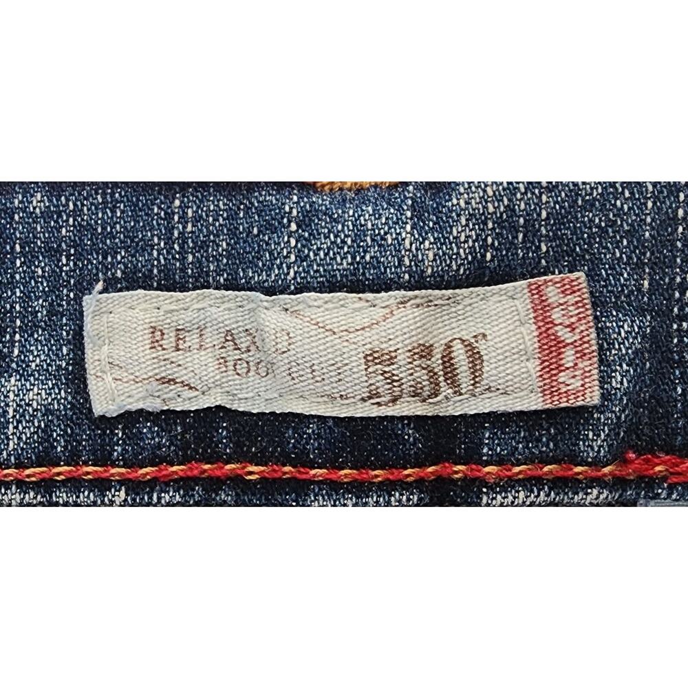 Levis Jeans Womens 8 Blue 550 Relaxed Boot Cut Mid Waist Mom Denim Pants Y2K 07 - Picture 2 of 16